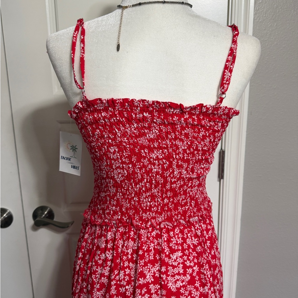 Pacific Vibes Floral Maxi Dress with Side Slit - Picture 3 of 3
